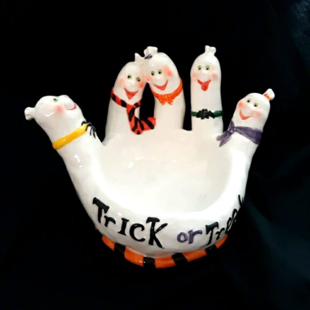 NEW CERAMIC HALLOWEEN CANDY DISH